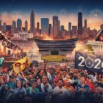 Dynamic cityscape with event highlights for 2026 US travel planning