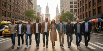 Diverse group enjoying a city tour in the United States, showcasing successful group travel.