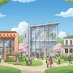 Dynamic visual comparison of three major regional art exhibitions in the USA for Spring 2026, highlighting architectural diversity and artistic themes.