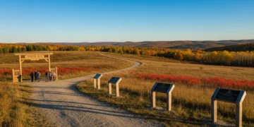 Scenic view of new National Historic Trail section in late 2026