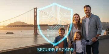 Family enjoying a secure 2026 US vacation, free from travel scams